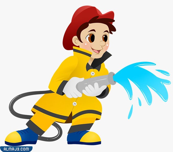 رسومات كرتون رجل الإطفاء