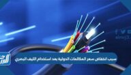 سبب انخفاض سعر المكالمات الدولية بعد استخدام الليف البصري