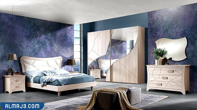 غرف نوم مودرن كاملة بالدولاب والتسريحه - التصاميم ذات الأسرة المنجدة