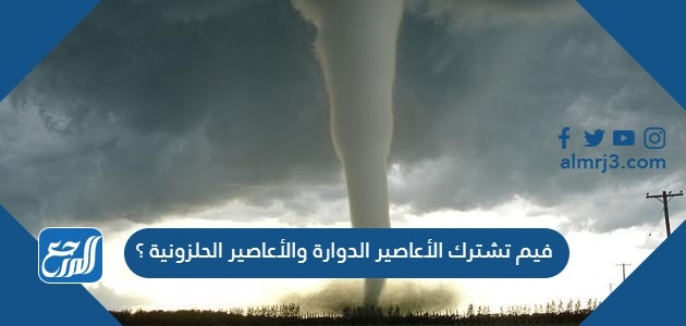 فيم تشترك الأعاصير الدوارة والأعاصير الحلزونية ؟