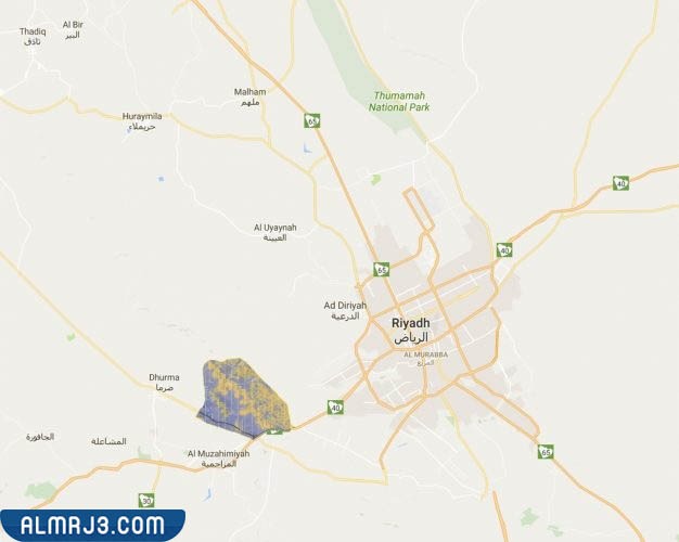 كم تبعد القدية عن الرياض