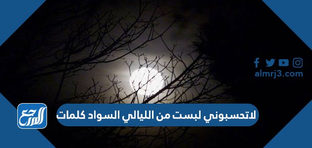 لاتحسبوني لبست من الليالي السواد كلمات