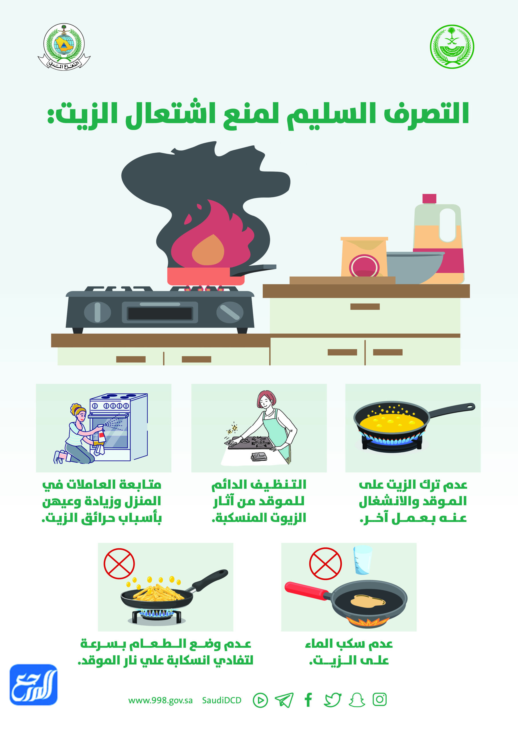 مطويات إرشادية عن الدفاع المدني