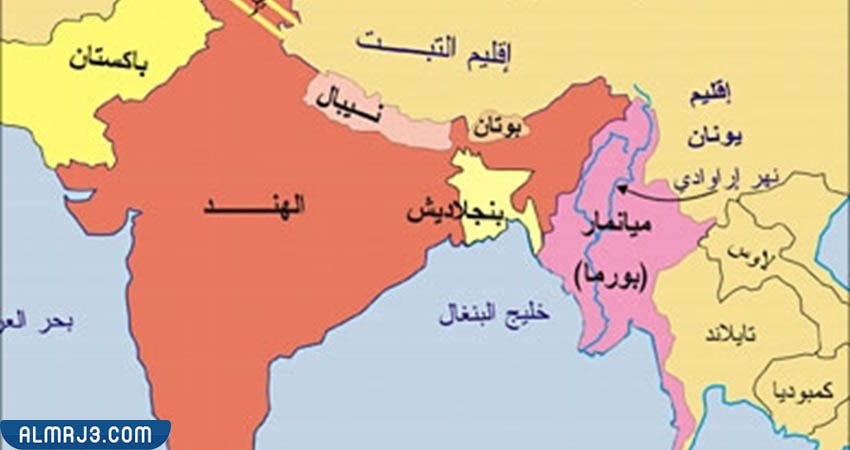 موقع دولة بنجلاديش على الخريطة