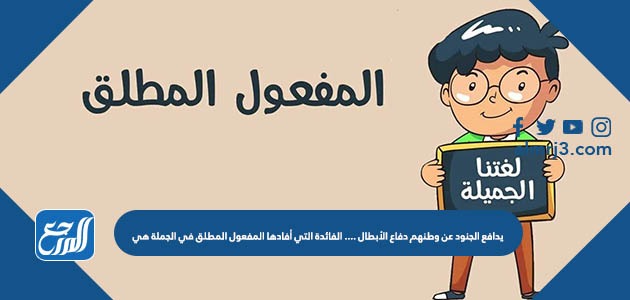 يدافع الجنود عن وطنهم دفاع الأبطال .... الفائدة التي أفادها المفعول المطلق في الجملة هي