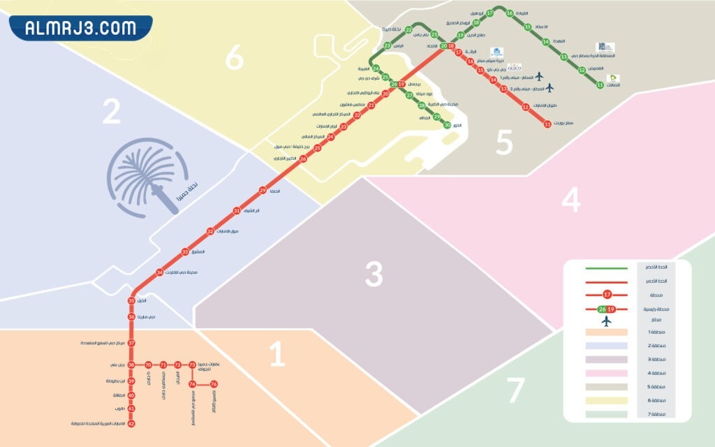 خريطة مترو دبي 2022