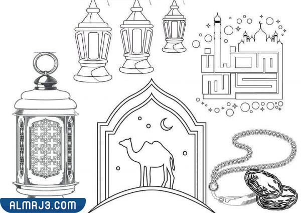 رسومات فانوس رمضان للتلوين جاهزة للطباعة