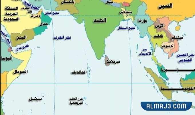 أين تقع جزر المالديف على الخريطة