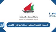 الأسماء التجارية المحظور استخدامها في الكويت وشروط الاختيار