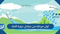 اول مرحلة من مراحل دورة الماء
