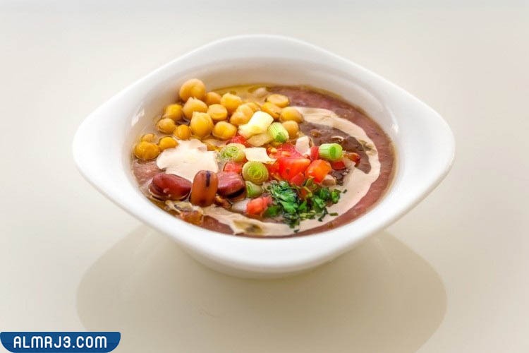 تحضير الفول باللبن الرائب والحمص