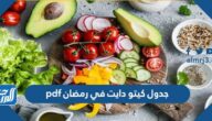 جدول كيتو دايت في رمضان pdf