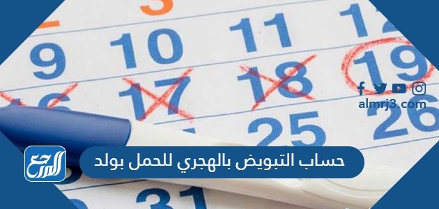 حساب التبويض بالهجري للحمل بولد