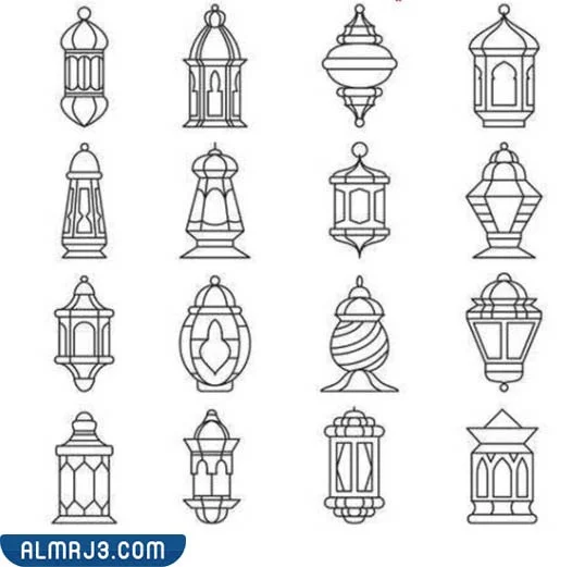 رسومات فانوس رمضان للتلوين جاهزة للطباعة