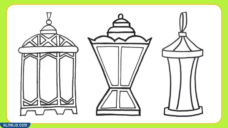 رسومات فانوس رمضان للتلوين جاهزة للطباعة