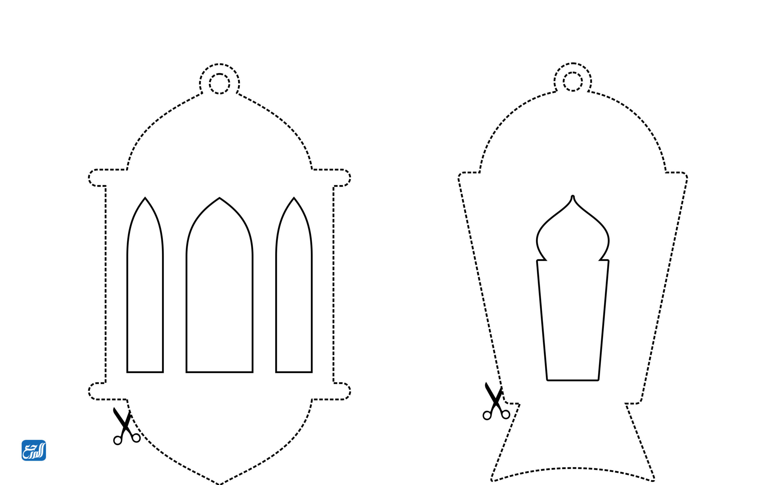 زينة رمضان جاهزة للطباعة باترونات مفرغة