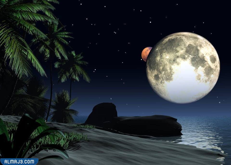 صور خلفيات القمر والبحر
