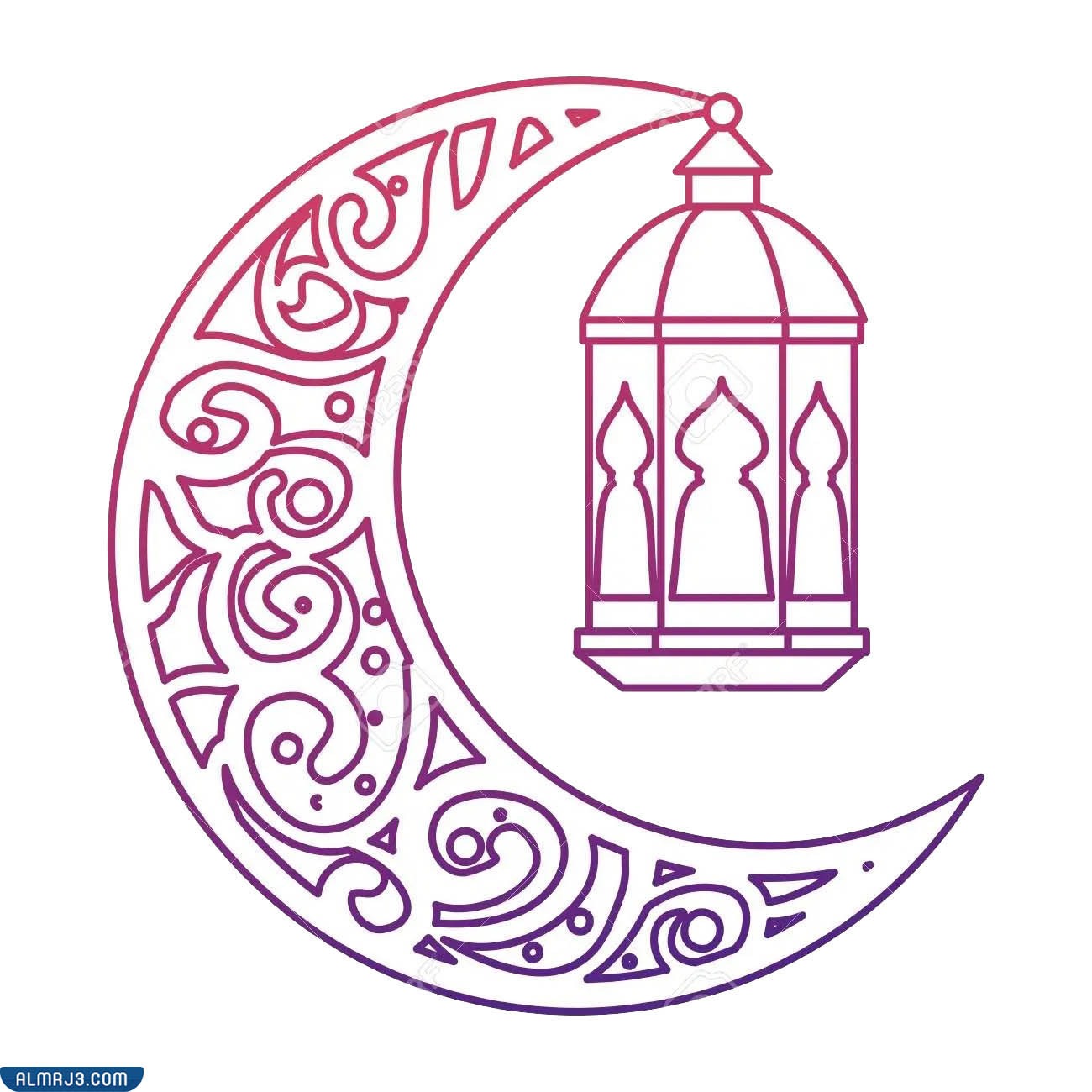 صور هلال رمضان للتلوين 2022