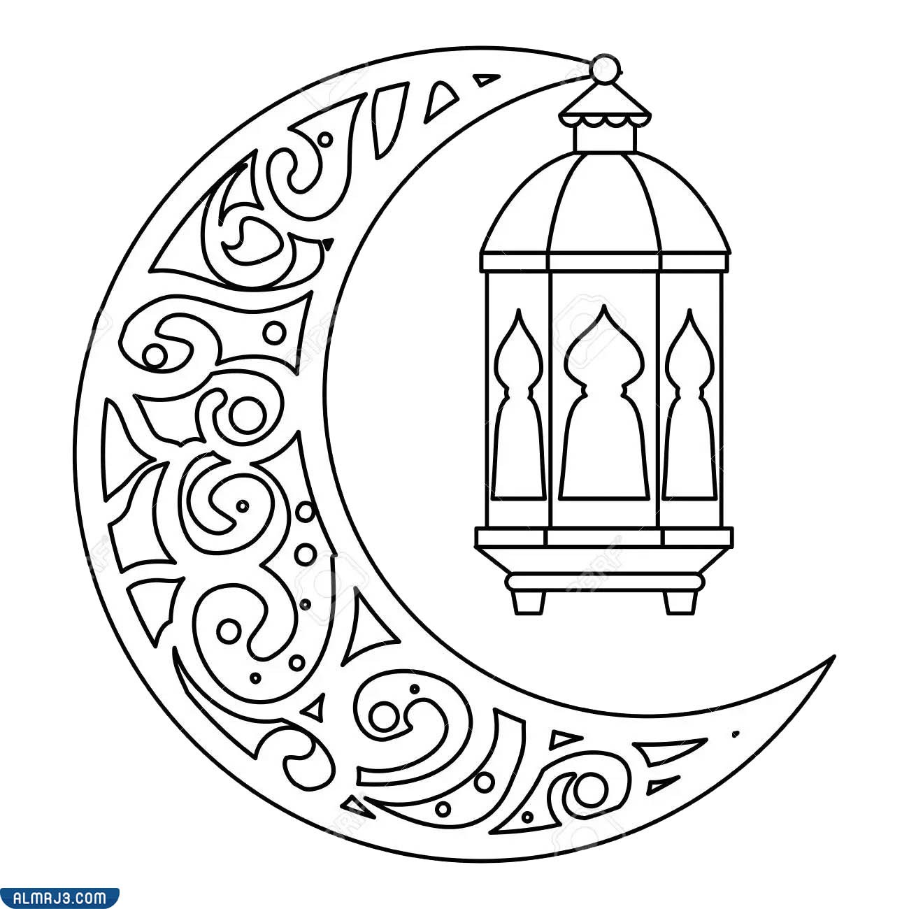 صور هلال رمضان للتلوين 2022