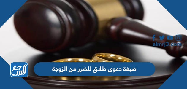 صيغة دعوى طلاق للضرر من الزوجة
