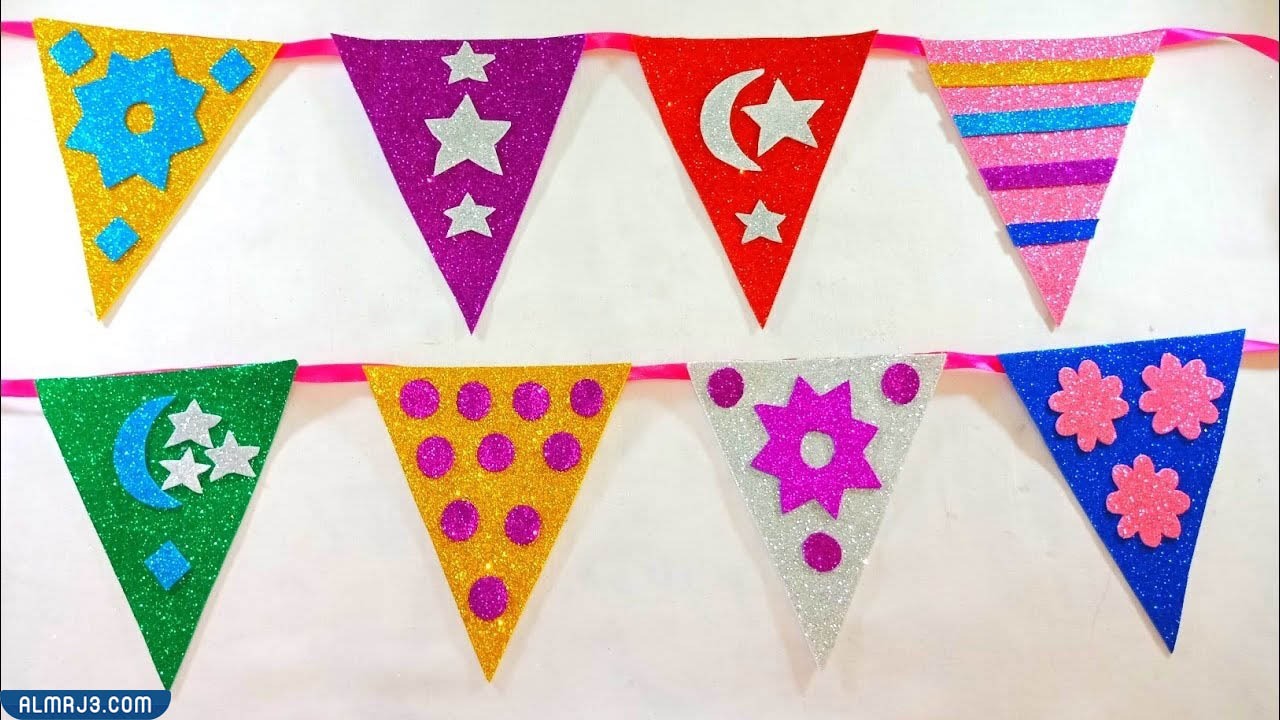 طريقة عمل زينة رمضان مثلثات