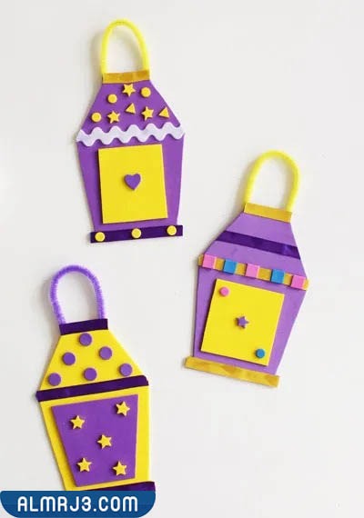 طريقة عمل فانوس رمضان بالفوم 5