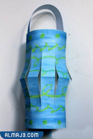 طريقة عمل فانوس رمضان بالورق 4