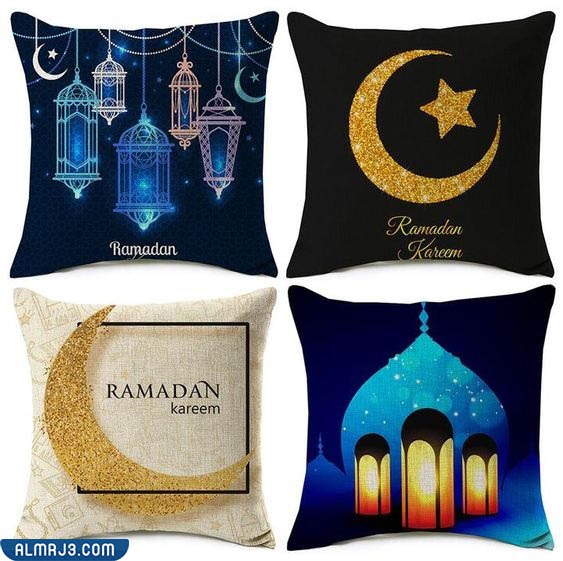 عمل المخدات من أقمشة رمضان