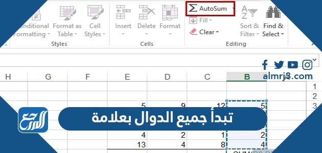 تبدأ جميع الدوال بعلامة