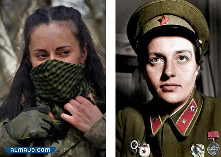 تشبيه الفحم الفتاة الأوكرانية بالقناصة ليودميلا بافليشنكو