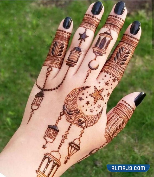 صور نقشات حناء رمضانية 2021