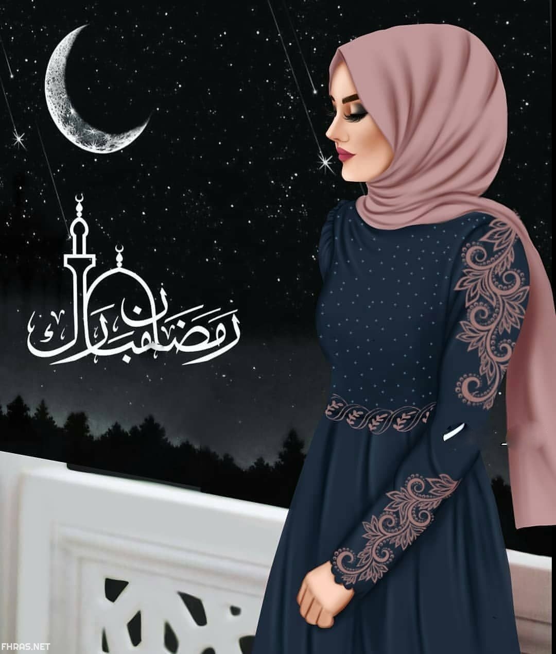 صور رسومات عن رمضان كرتون بنات
