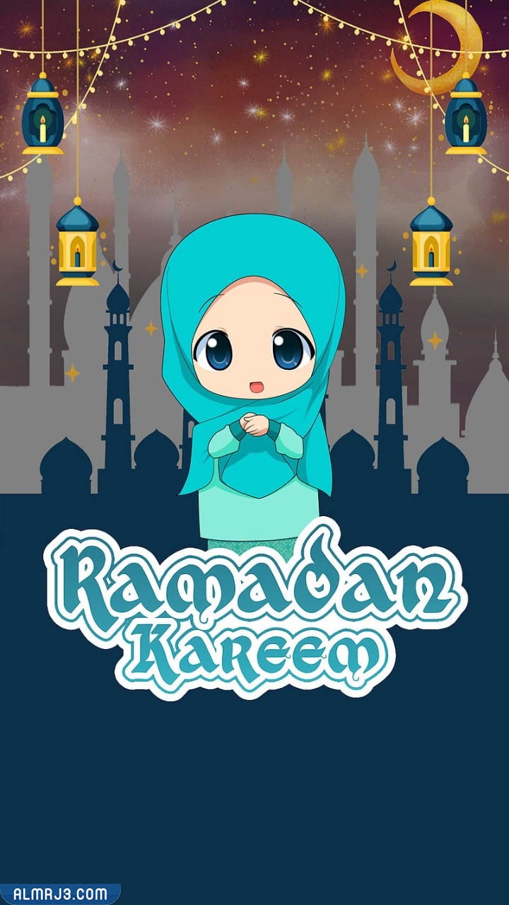 صور رسومات عن رمضان كرتون بنات