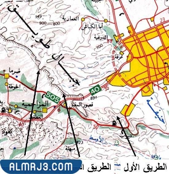 موقع جبل طويق على الخريطة