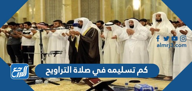 كم تسليمه في صلاة التراويح