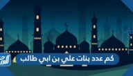 كم عدد بنات علي بن ابي طالب