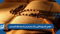 ماهي السورة التي بدأت باسم من أسماء الله الحسنى ماهي السورة التي بدأت باسم من أسماء الله الحسنى