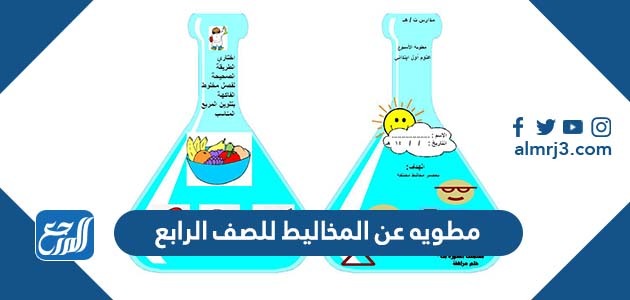 مطويه عن المخاليط للصف الرابع