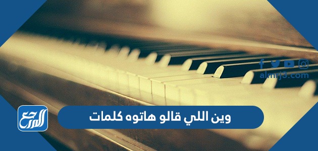 وين اللي قالو هاتوه كلمات