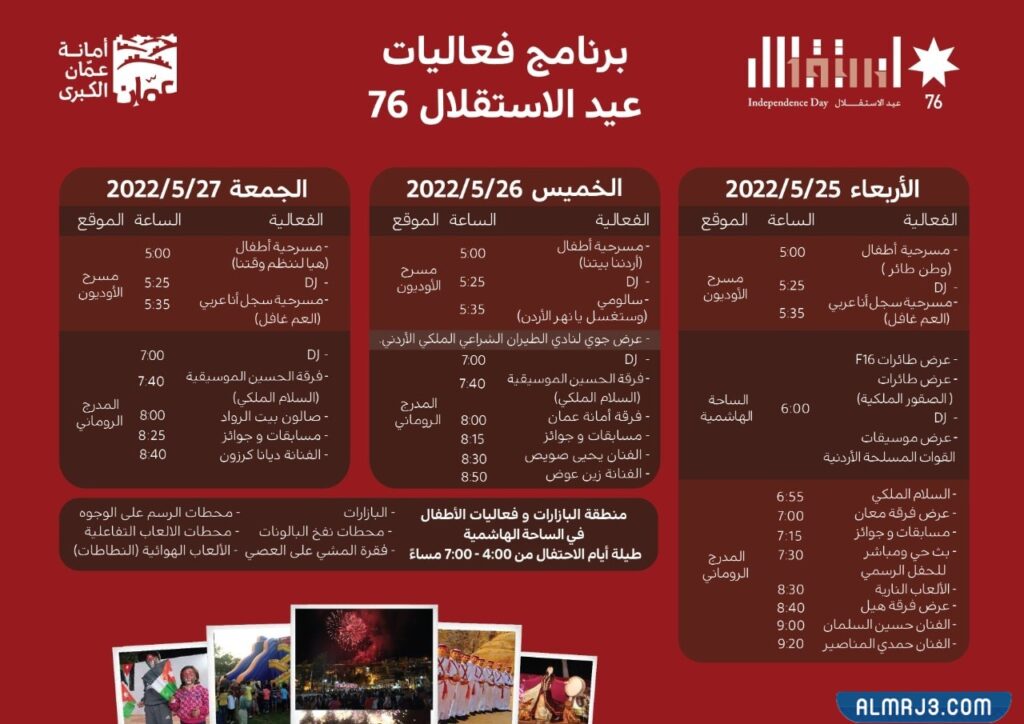 الاحتفال بعيد استقلال الأردن 2022