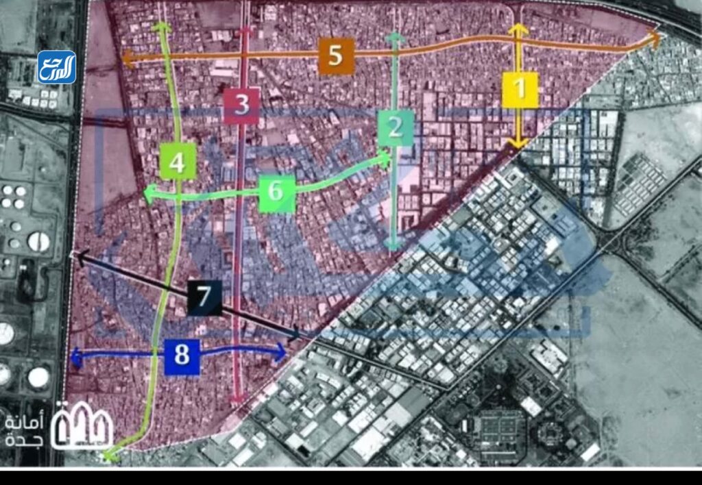 خريطة إزالة حي الروابي في جدة