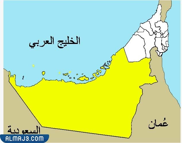 إمارة أبوظبي الخريطة