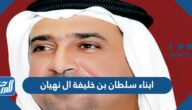 من هم ابناء سلطان بن خليفة ال نهيان بالأسماء