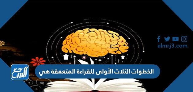 الخطوات الثلاث الأولى للقراءة المتعمقة هي