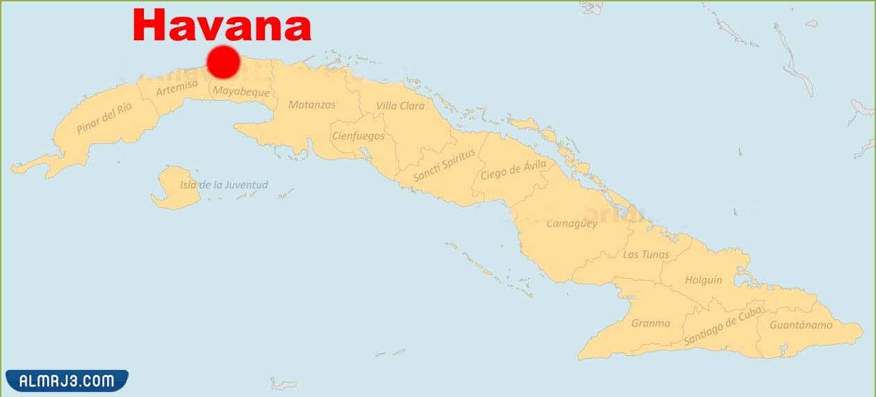 اين تقع هافانا في الخريطة