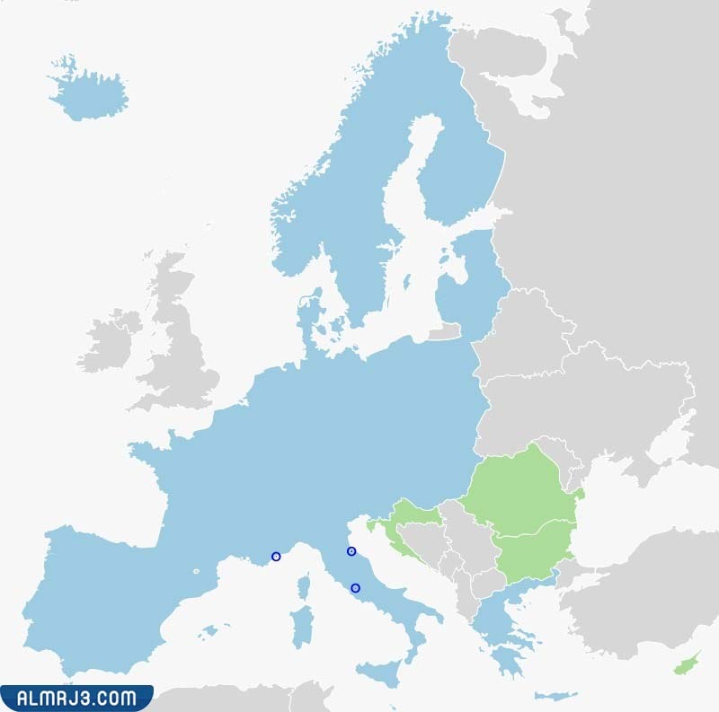 خريطة دول شنغن