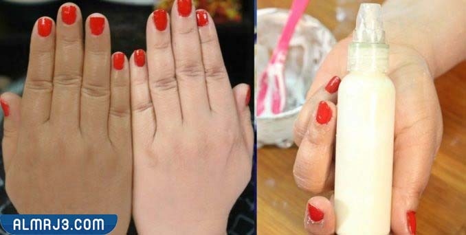 خلطة بياض الثلج للوجه واليدين بالنشا والماء