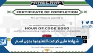 شهادة ماين كرافت التعليمية بدون اسم 2025