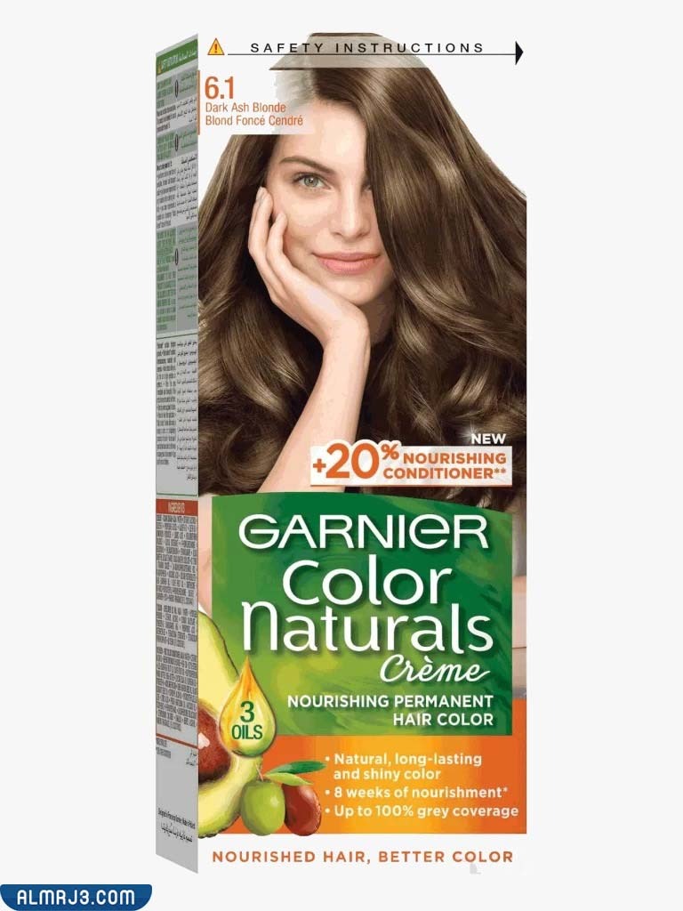 صبغة غارنييه أشقر رمادي غامق رقم (1.6)