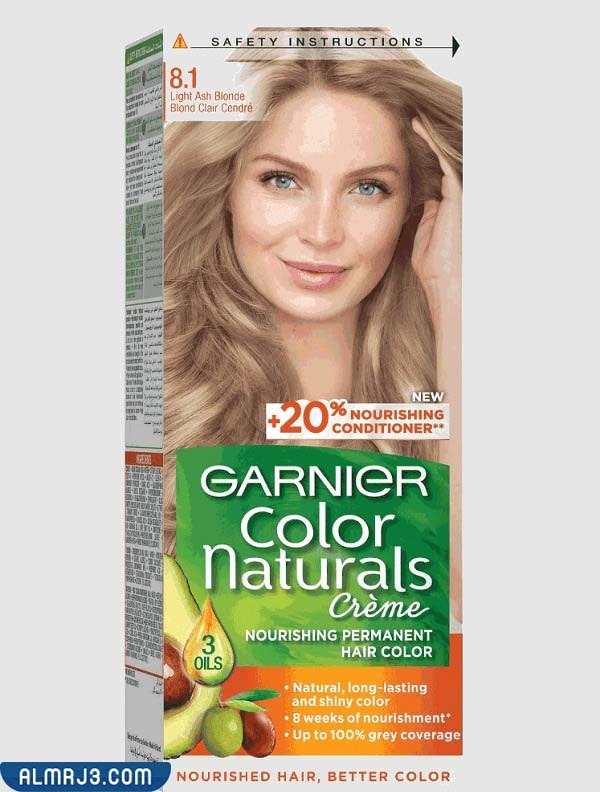 صبغة غارنييه أشقر رمادي فاتح رقم (8.1)
